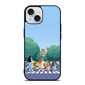 HEELERS FAMILY BLUEY CARTOON ABBEY ROAD iPhone 15 Case Cover
