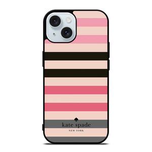 KATE SPADE NEW YORK LOGO STRIPES PATTERN iPhone 15 Case Cover