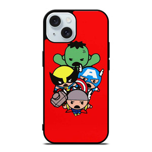 KAWAII CAPTAIN AMERICA HULK THOR WOLVERINE Marvel Avengers iPhone 15 Case Cover KAWAII CAPTAIN AMERICA HULK THOR WOLVERINE Marvel Avengers iPhone 15 Case Cover