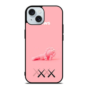 KAWS PINK LOGO MASCOT iPhone 15 Case Cover KAWS PINK LOGO MASCOT iPhone 15 Case Cover