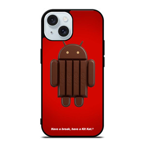 KIT KAT CHOCOLATE ANDROID ICON iPhone 15 Case Cover KIT KAT CHOCOLATE ANDROID ICON iPhone 15 Case Cover