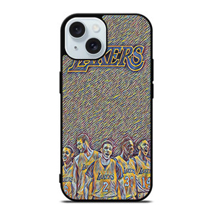 LA LAKERS ART iPhone 15 Case Cover LA LAKERS ART iPhone 15 Case Cover