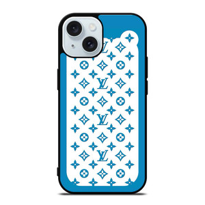 LOUIS VUITTON PATERN ICON LOGO BLUE iPhone 15 Case Cover