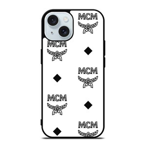 MCM WORLDWIDE LOGO WHITE iPhone 15 Case Cover