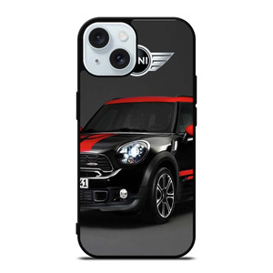 MINI COOPER CAR BLACK iPhone 15 Case Cover
