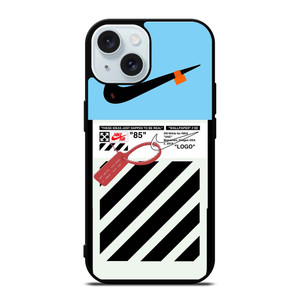 NIKE AIR JORDAN OFF WHITE BLUE WHITE iPhone 15 Case Cover