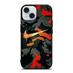 NIKE LOGO COLORFUL CAMO iPhone 15 Case Cover NIKE LOGO COLORFUL CAMO iPhone 15 Case Cover