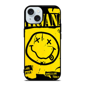 NIRVANA ROCK BAND SMILEY iPhone 15 Case Cover NIRVANA ROCK BAND SMILEY iPhone 15 Case Cover