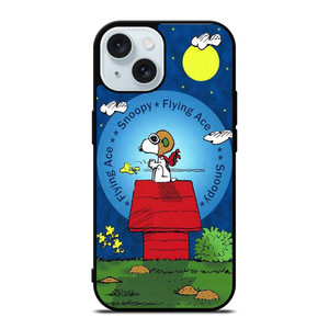 PEANUTS SNOOPY THE FLYING ACE iPhone 15 Case Cover PEANUTS SNOOPY THE FLYING ACE iPhone 15 Case Cover