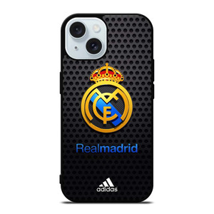 REAL MADRID FC METAL LOGO iPhone 15 Case Cover REAL MADRID FC METAL LOGO iPhone 15 Case Cover