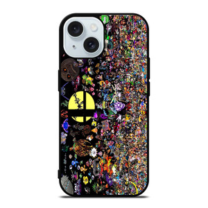 SUPER SMASH BROS ALL CHARACTER iPhone 15 Case Cover