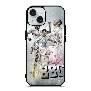 TRIO BBC REAL MADRID iPhone 15 Case Cover TRIO BBC REAL MADRID iPhone 15 Case Cover