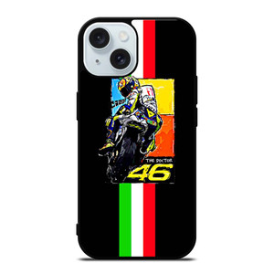VALENTINO ROSSI THE DOCTOR 46 ITALY iPhone 15 Case Cover VALENTINO ROSSI THE DOCTOR 46 ITALY iPhone 15 Case Cover