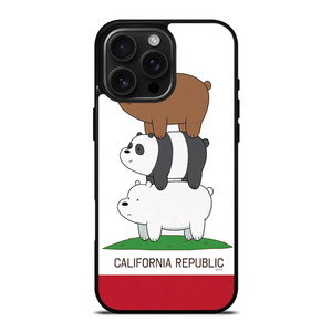 WE BARE BEARS CALIFORNIA REPUBLIC iPhone 16 Pro Max Case Cover WE BARE BEARS CALIFORNIA REPUBLIC iPhone 16 Pro Max Case Cover