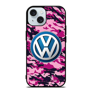 VW VOLKSWAGEN PINK CAMO iPhone 15 Case Cover VW VOLKSWAGEN PINK CAMO iPhone 15 Case Cover
