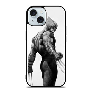 WOLVERINE X-MEN BLACK WHITE ART iPhone 15 Case Cover WOLVERINE X-MEN BLACK WHITE ART iPhone 15 Case Cover