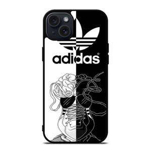 ADIDAS BLACK & WHITE iPhone 15 Plus Case Cover