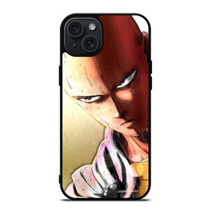ANIME ONE PUNCH MAN SAITAMA FURIOUS iPhone 15 Plus Case Cover