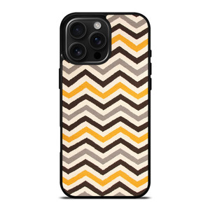 YELLOW BROWN CHEVRON PATTERN iPhone 16 Pro Max Case Cover YELLOW BROWN CHEVRON PATTERN iPhone 16 Pro Max Case Cover