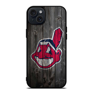 CLEVELAND INDIANS WOODEN LOGO iPhone 15 Plus Case Cover CLEVELAND INDIANS WOODEN LOGO iPhone 15 Plus Case Cover