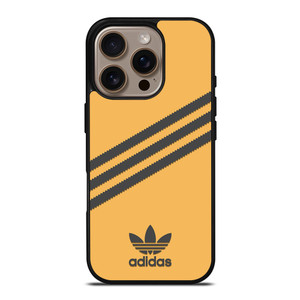 ADIDAS ORIGINALS STRIPES ORANGE BLACK iPhone 16 Pro Case Cover ADIDAS ORIGINALS STRIPES ORANGE BLACK iPhone 16 Pro Case Cover
