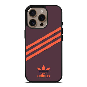 ADIDAS ORIGINALS STRIPES PURPLE ORANGE iPhone 16 Pro Case Cover ADIDAS ORIGINALS STRIPES PURPLE ORANGE iPhone 16 Pro Case Cover