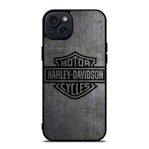 HARLEY DAVIDSON MOTORCYCLES COMPANY LOGO METAL iPhone 15 Plus Case Cover