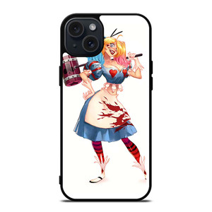 HARLEY QUINN ALICE IN WONDERLAND iPhone 15 Plus Case Cover HARLEY QUINN ALICE IN WONDERLAND iPhone 15 Plus Case Cover