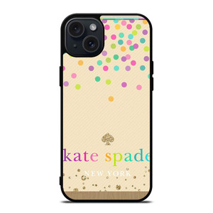 KATE SPADE NEW YORK LOGO COLORFUL POLKADOTS iPhone 15 Plus Case Cover KATE SPADE NEW YORK LOGO COLORFUL POLKADOTS iPhone 15 Plus Case Cover