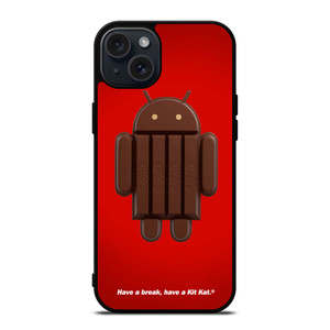 KIT KAT CHOCOLATE ANDROID ICON iPhone 15 Plus Case Cover KIT KAT CHOCOLATE ANDROID ICON iPhone 15 Plus Case Cover