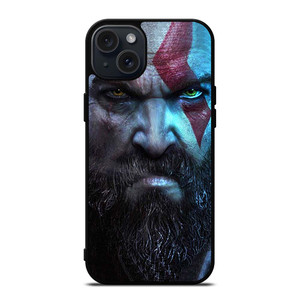 KRATOS FACE GOD OF WAR RAGNAROK iPhone 15 Plus Case Cover