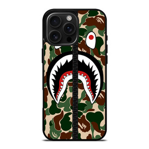 BAPE SHARK CAMO ZIP iPhone 16 Pro Max Case Cover BAPE SHARK CAMO ZIP iPhone 16 Pro Max Case Cover