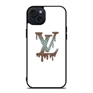 LOUIS VUITTON LV MELTING LOGO PATTERN iPhone 15 Plus Case Cover