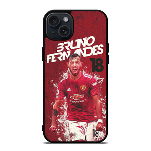 MANCHESTER UNITED BRUNO FERNANDES iPhone 15 Plus Case Cover MANCHESTER UNITED BRUNO FERNANDES iPhone 15 Plus Case Cover