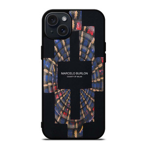 MARCELO BURLON COUNTY OF MILAN LOGO iPhone 15 Plus Case Cover