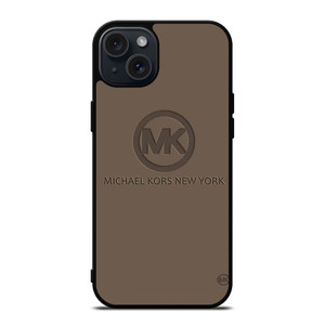MICHAEL KORS NEW YORK LOGO BROWN iPhone 15 Plus Case Cover