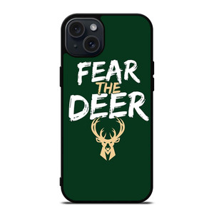 MILWAUKEE BUCKS LOGO BASEBALL FEAR THE DEER iPhone 15 Plus Case Cover MILWAUKEE BUCKS LOGO BASEBALL FEAR THE DEER iPhone 15 Plus Case Cover
