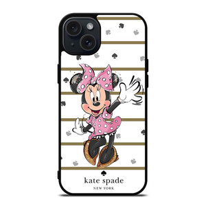 MINNIE MOUSE DISNEY KATE SPADE NEW YORK LOGO iPhone 15 Plus Case Cover MINNIE MOUSE DISNEY KATE SPADE NEW YORK LOGO iPhone 15 Plus Case Cover