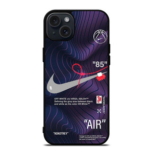 NIKE AIR JORDAN OFF WHITE PURPLE iPhone 15 Plus Case Cover