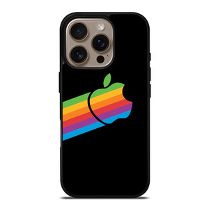 APPLE RETRO DESIGN BLACK iPhone 16 Pro Case Cover