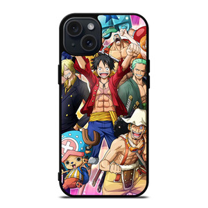 ONE PIECE CHARACTER STRAW HATS iPhone 15 Plus Case Cover ONE PIECE CHARACTER STRAW HATS iPhone 15 Plus Case Cover