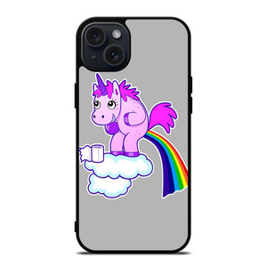 POOPING RAINBOW UNICORN iPhone 15 Plus Case Cover POOPING RAINBOW UNICORN iPhone 15 Plus Case Cover