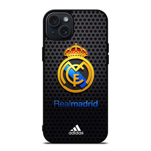 REAL MADRID FC METAL LOGO iPhone 15 Plus Case Cover REAL MADRID FC METAL LOGO iPhone 15 Plus Case Cover