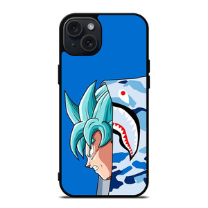 SON GOKU BAPE DRAGON BALL SAIYAN BLUE iPhone 15 Plus Case Cover SON GOKU BAPE DRAGON BALL SAIYAN BLUE iPhone 15 Plus Case Cover