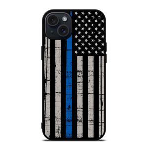 THIN BLUE LINE FLAG iPhone 15 Plus Case Cover THIN BLUE LINE FLAG iPhone 15 Plus Case Cover