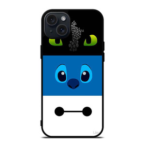 TOOTHLESS STITCH BAYMAX iPhone 15 Plus Case Cover TOOTHLESS STITCH BAYMAX iPhone 15 Plus Case Cover