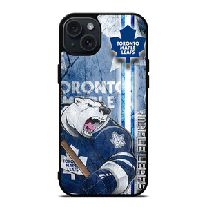 TORONTO MAPLE LEAFS LOGO BEAR MASCOT iPhone 15 Plus Case Cover TORONTO MAPLE LEAFS LOGO BEAR MASCOT iPhone 15 Plus Case Cover