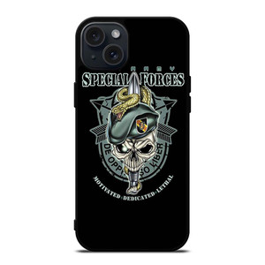 US ARMY SPECIAL FORCES LOGO SKULL iPhone 15 Plus Case Cover US ARMY SPECIAL FORCES LOGO SKULL iPhone 15 Plus Case Cover