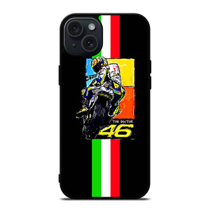 VALENTINO ROSSI THE DOCTOR 46 ITALY iPhone 15 Plus Case Cover VALENTINO ROSSI THE DOCTOR 46 ITALY iPhone 15 Plus Case Cover