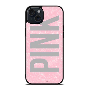 VICTORIA'S SECRET PINK SPARKLE LOGO iPhone 15 Plus Case Cover VICTORIA'S SECRET PINK SPARKLE LOGO iPhone 15 Plus Case Cover